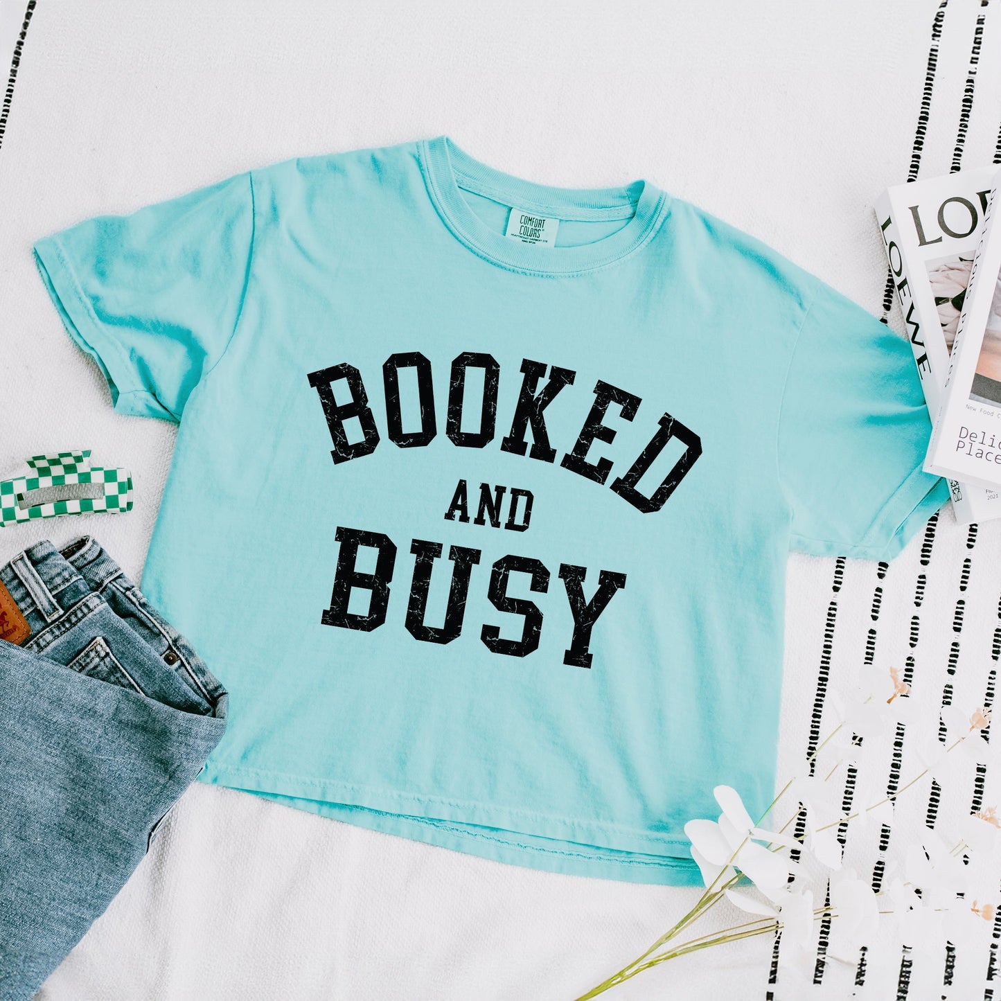 Booked And Busy | Relaxed Fit Cropped Tee