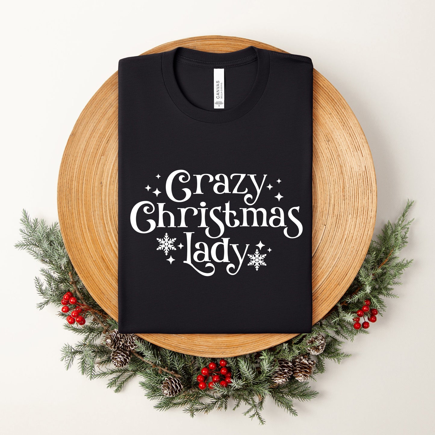 Crazy Christmas Lady | Short Sleeve Crew Neck