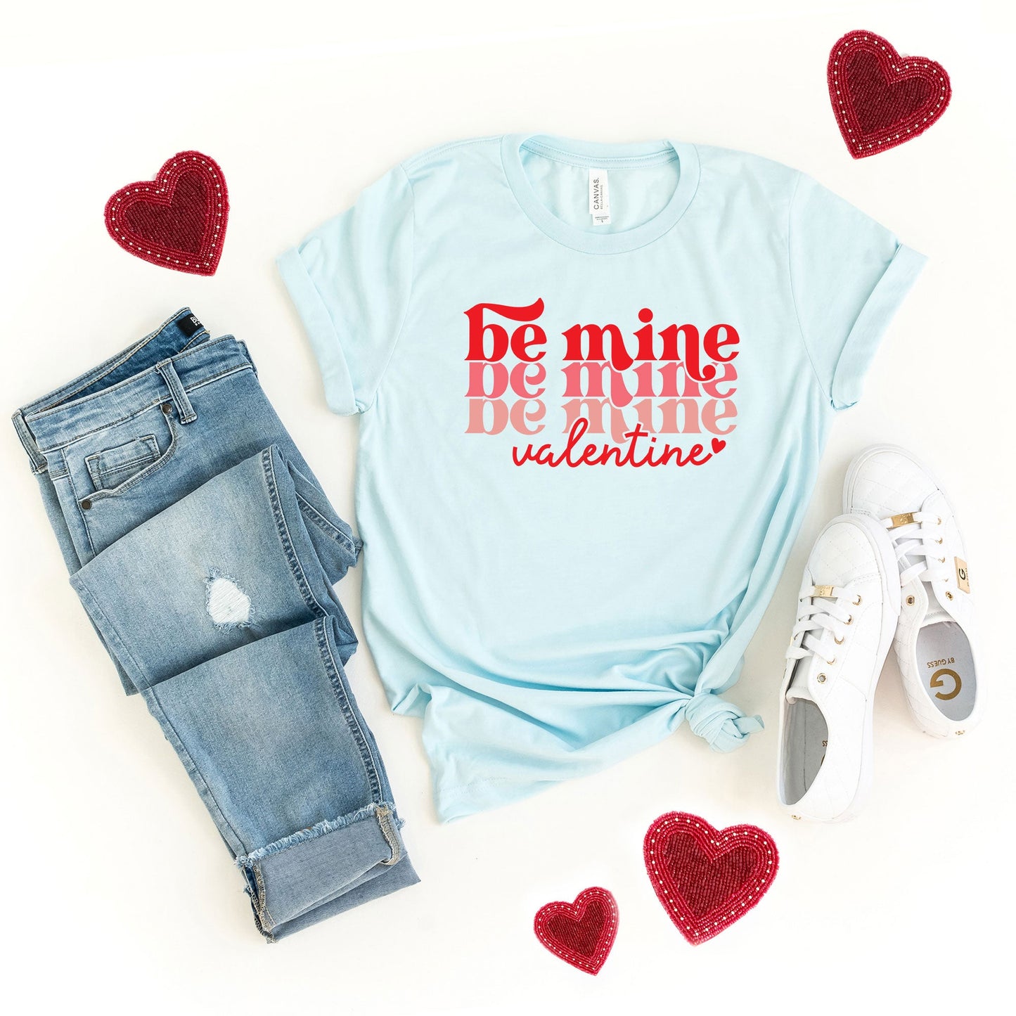 Be Mine Valentine Stacked | Short Sleeve Graphic Tee