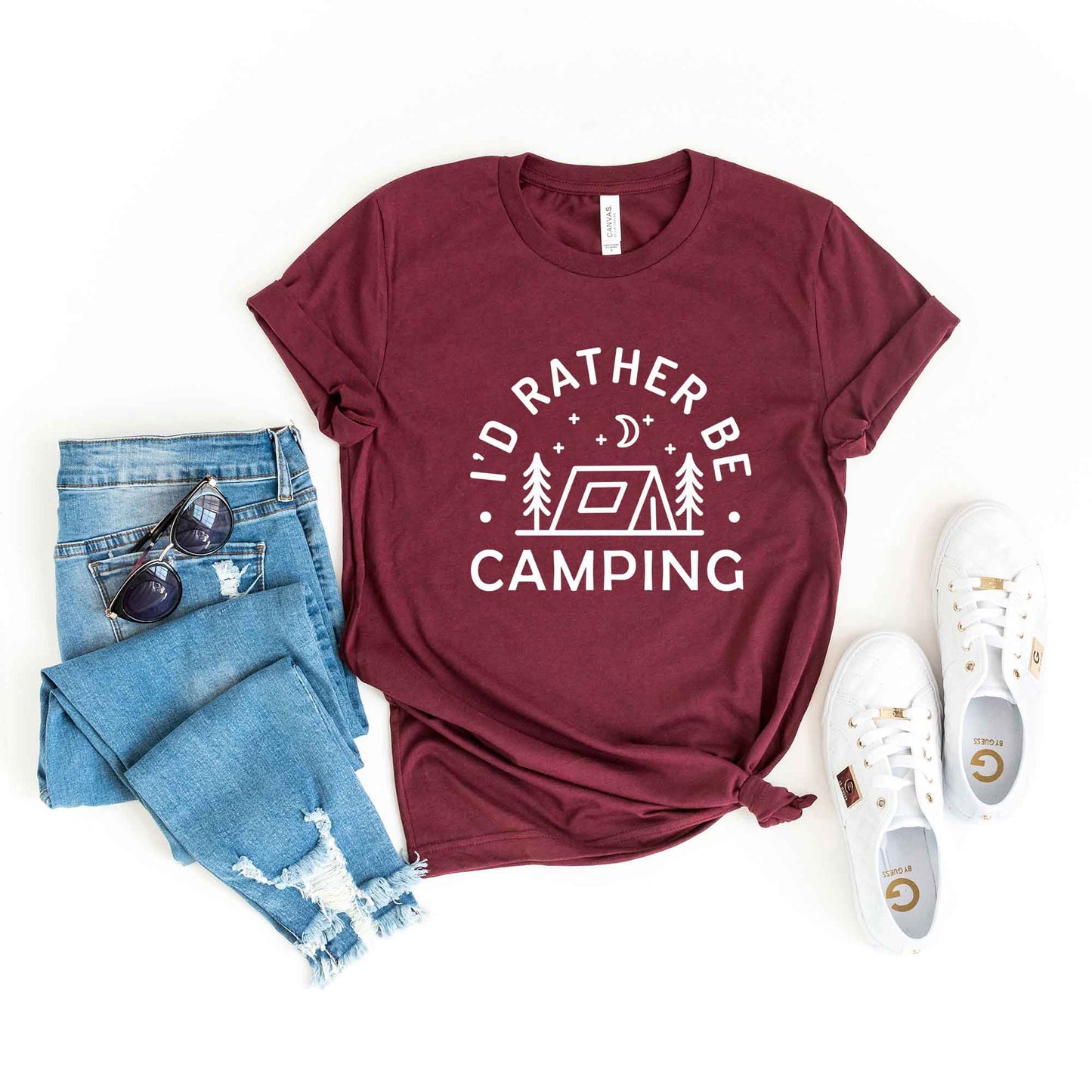 I'd Rather Be Camping Tent | Short Sleeve Graphic Tee