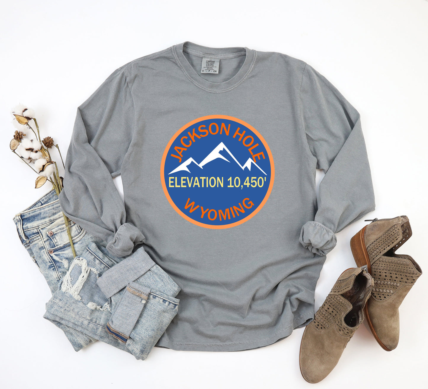 Jackson Hole Ski Resort | Garment Dyed Long Sleeve