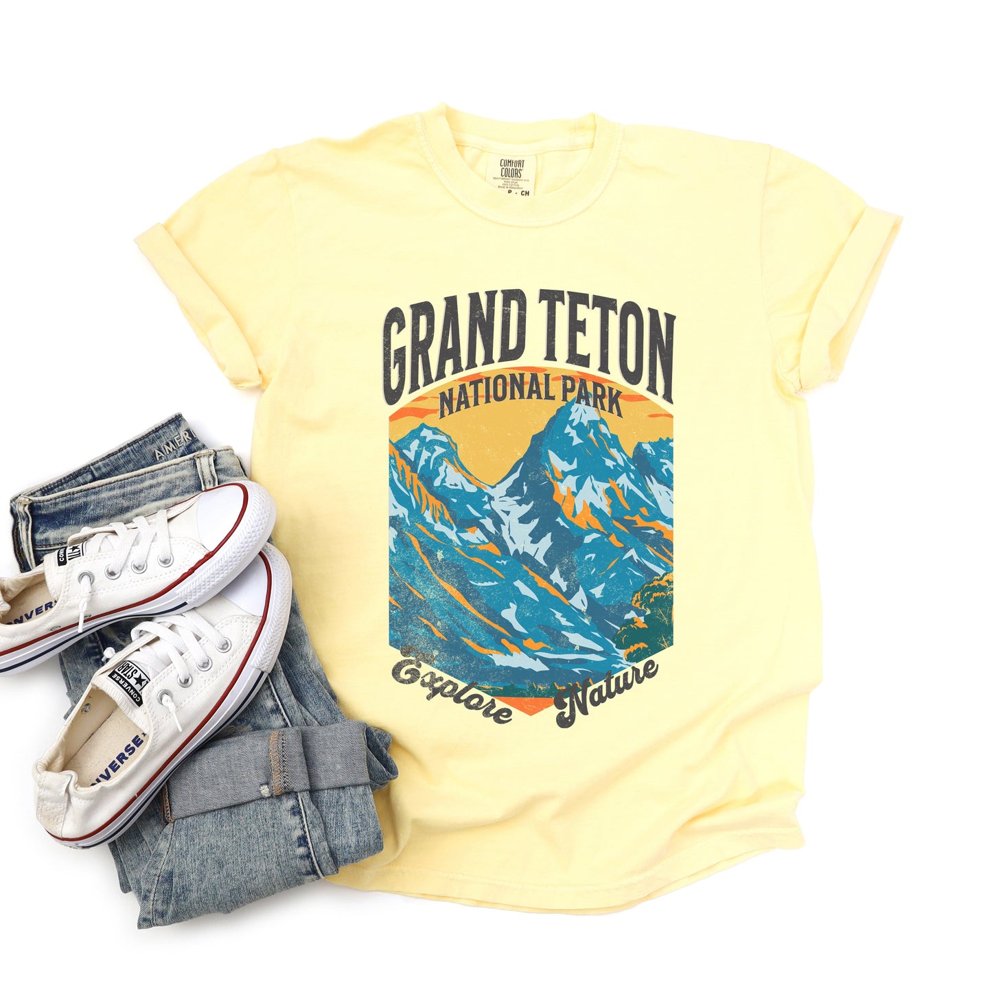 Grand Teton National Park Explore More | Garment Dyed Tee