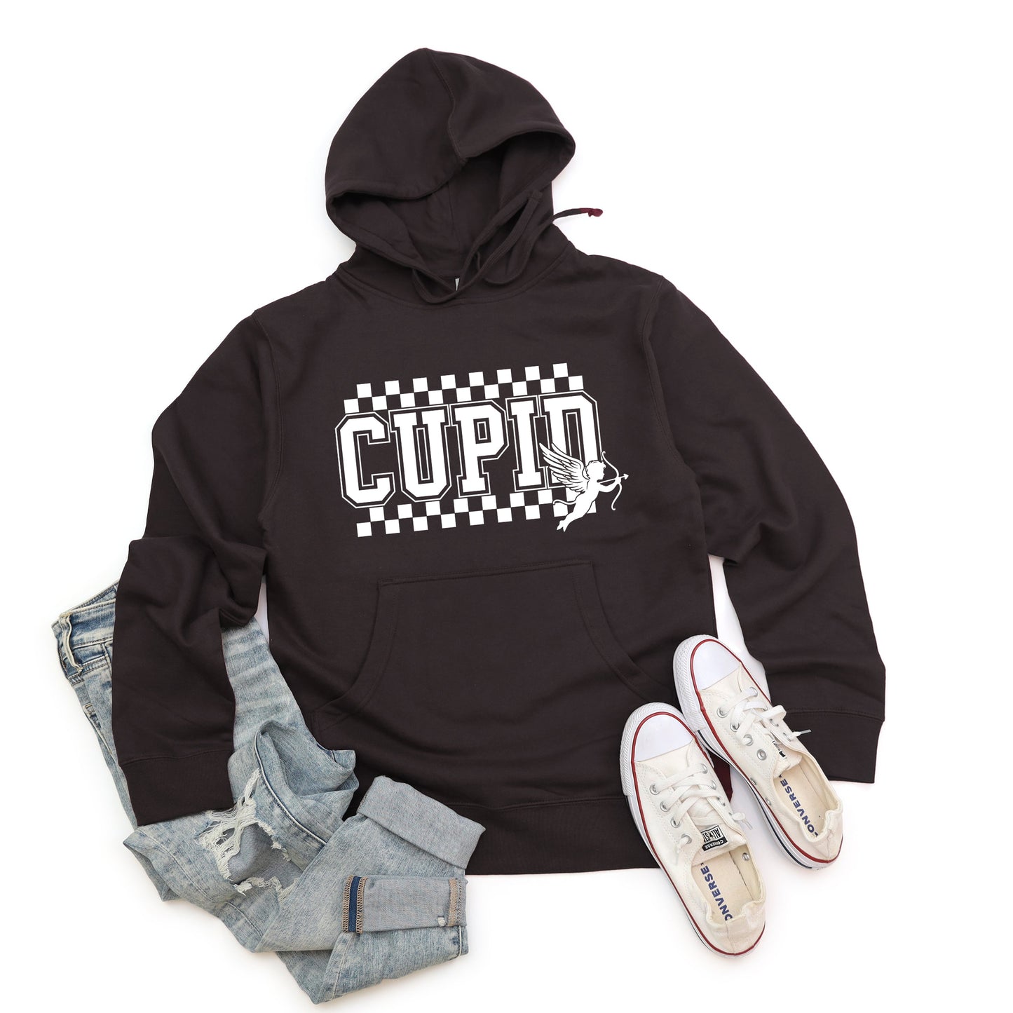 Cupid Varsity Checkered | Hoodie