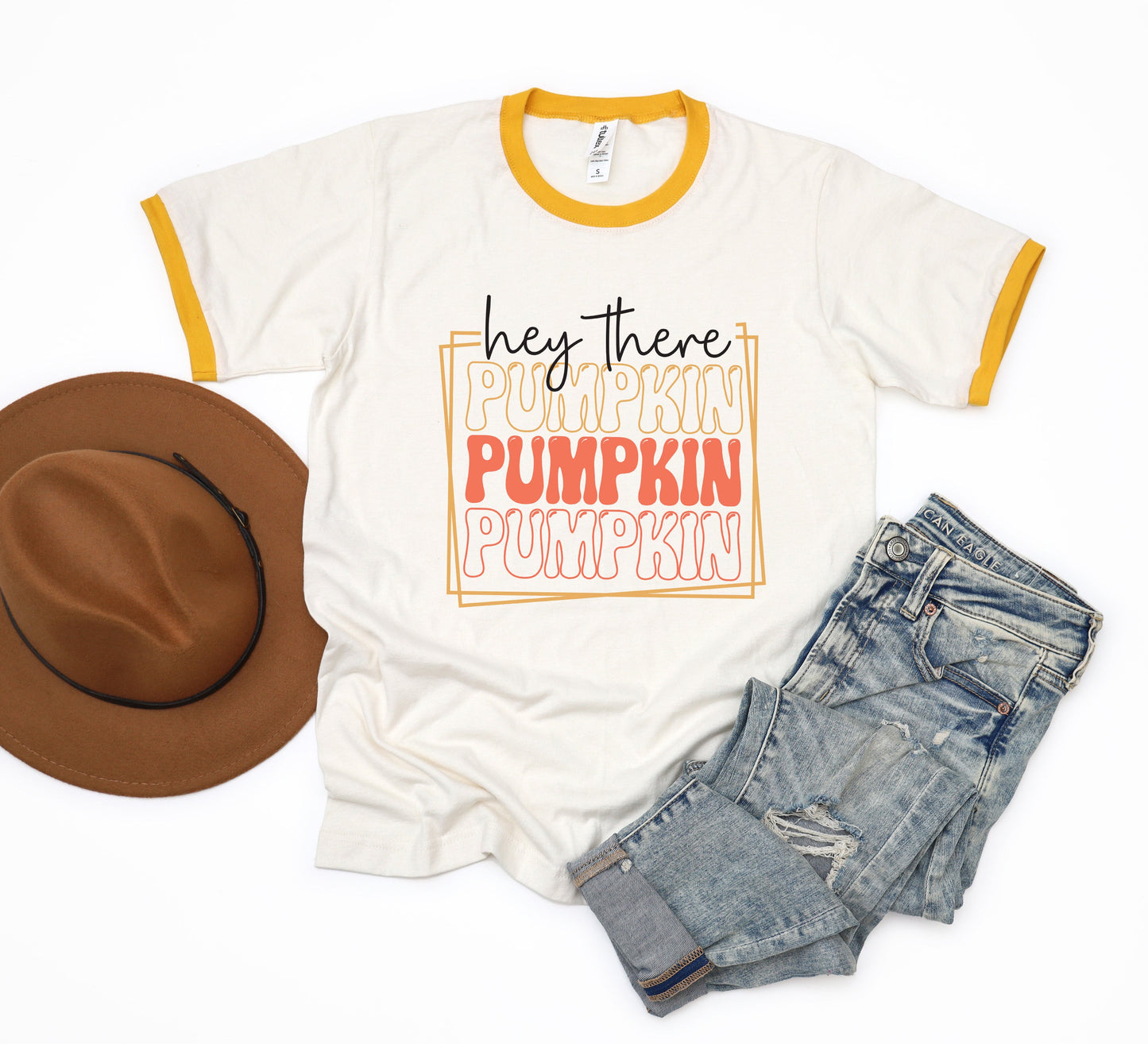 Hey There Pumpkin Stacked | Ringer Tee