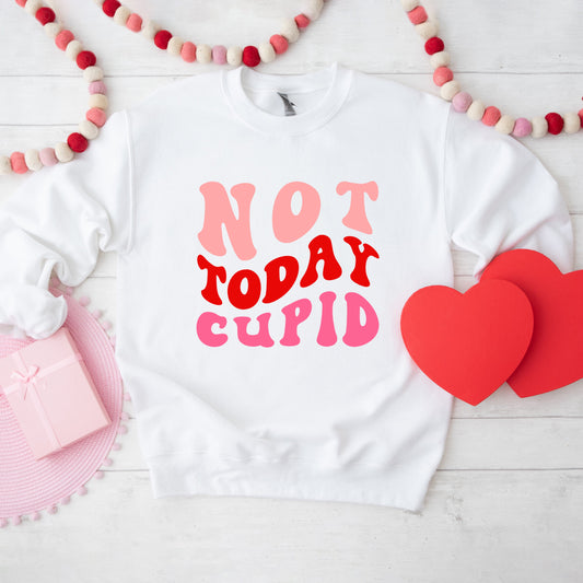 Not Today Cupid Retro | Sweatshirt