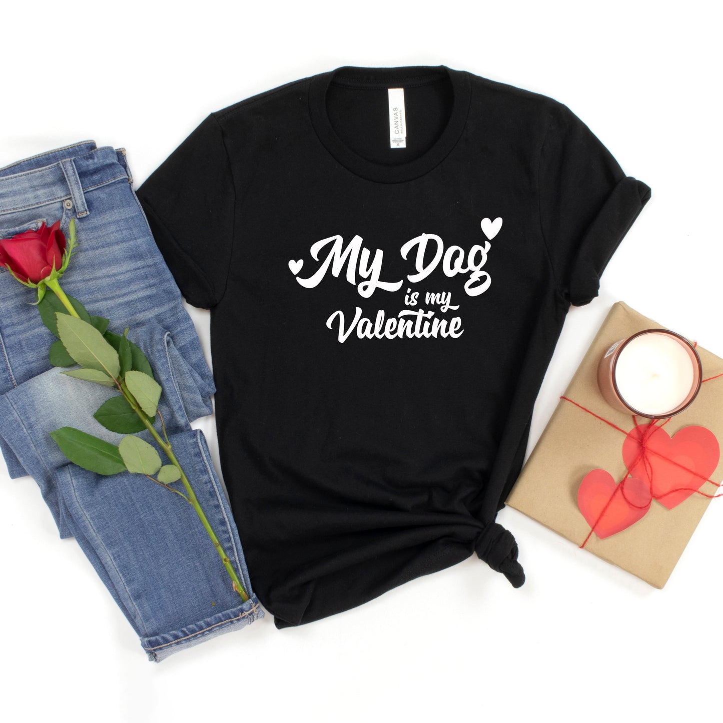 My Dog Is My Valentine | Short Sleeve Graphic Tee