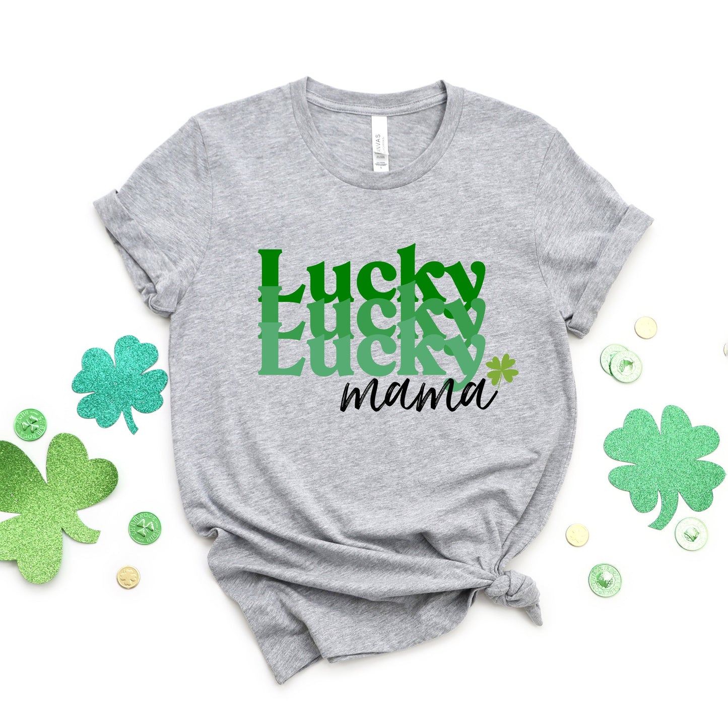 Lucky Mama Stacked | Short Sleeve Graphic Tee