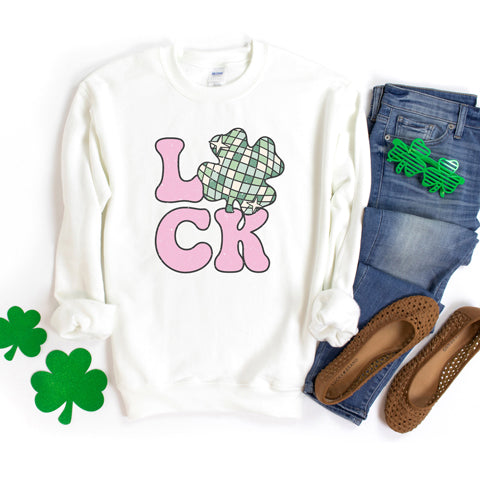 Luck With Shamrock | Sweatshirt