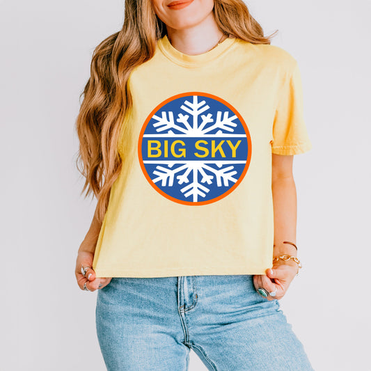 Big Sky Ski Resort | Relaxed Fit Cropped Tee