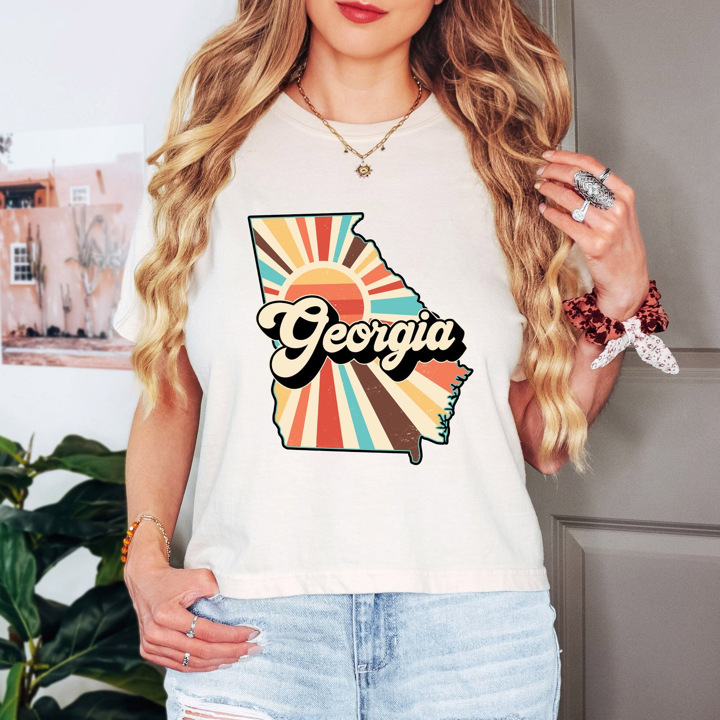 Retro Georgia | Relaxed Fit Cropped Tee