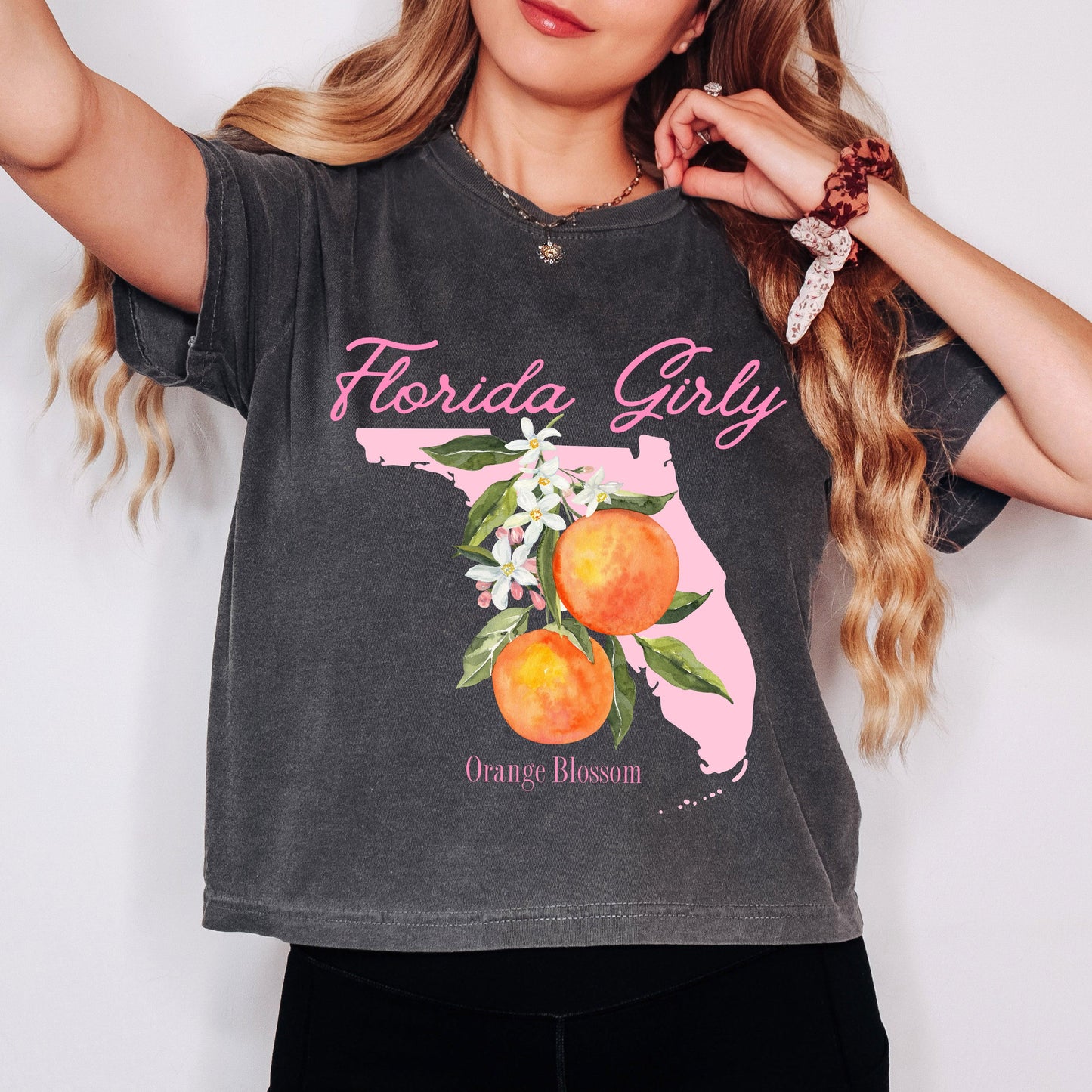 Florida Girly Flower | Relaxed Fit Cropped Tee