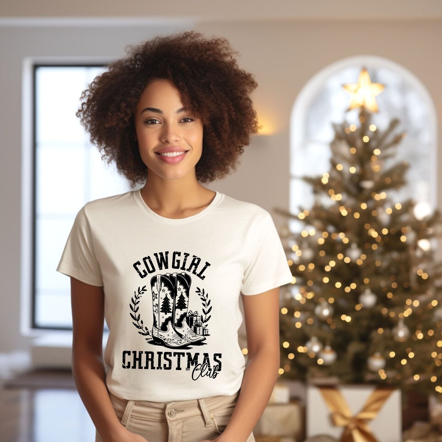 Cowgirl Christmas Club | Short Sleeve Crew Neck