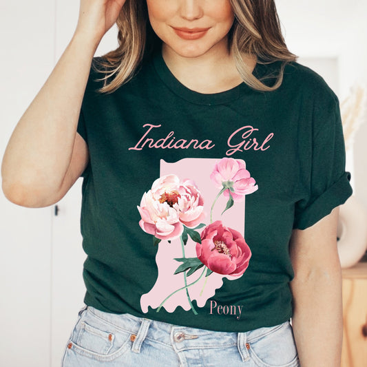 Indiana Girl Flower | Short Sleeve Graphic Tee