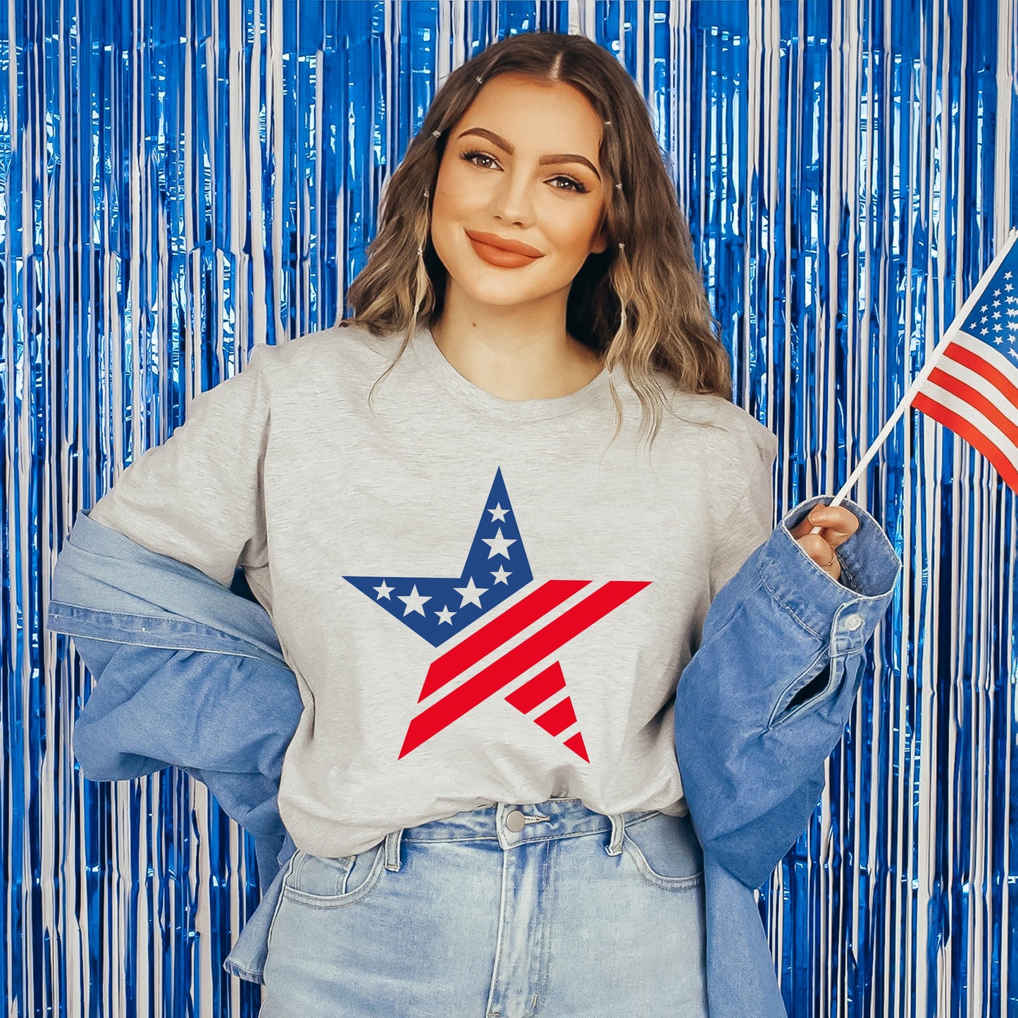 Patriotic Star | Short Sleeve Crew Neck