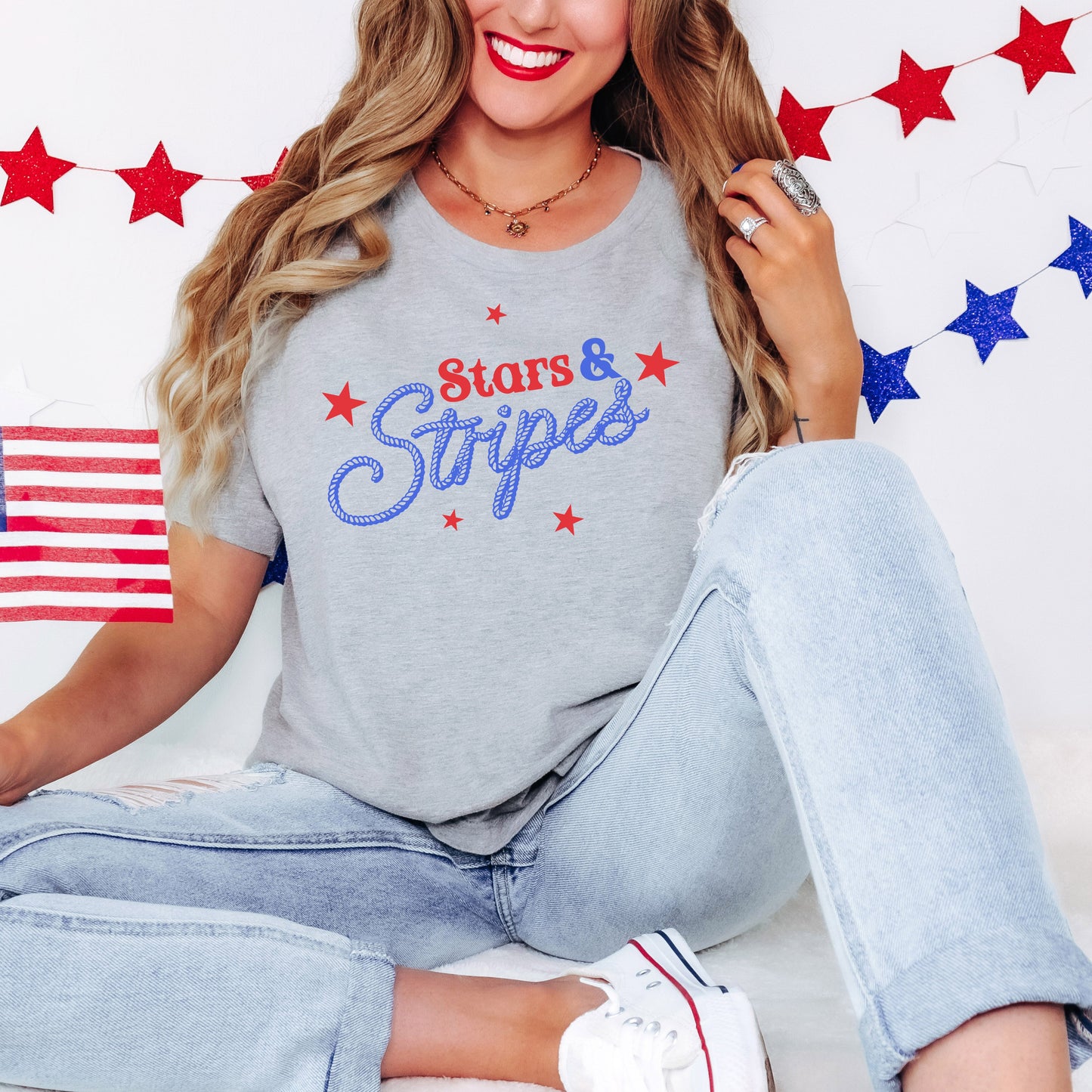 Western Stars And Stripes | Short Sleeve Graphic Tee