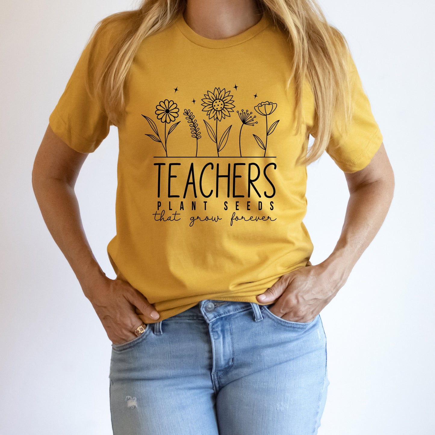 Teachers Plant Seeds The Grow Forever | Short Sleeve Graphic Tee