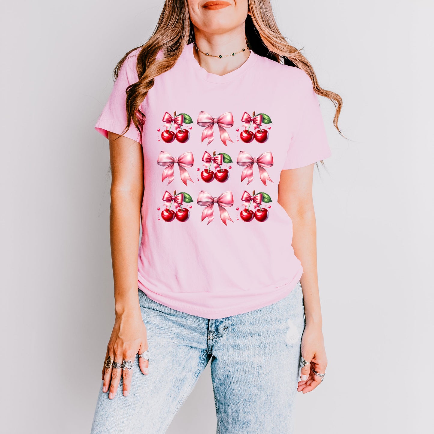 Coquette Pink Cherry Chart | Short Sleeve Graphic Tee