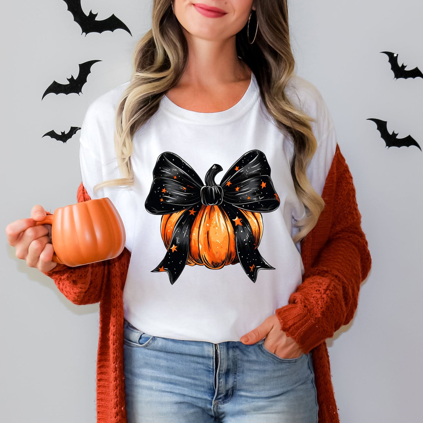 Coquette Halloween Pumpkin | Short Sleeve Graphic Tee