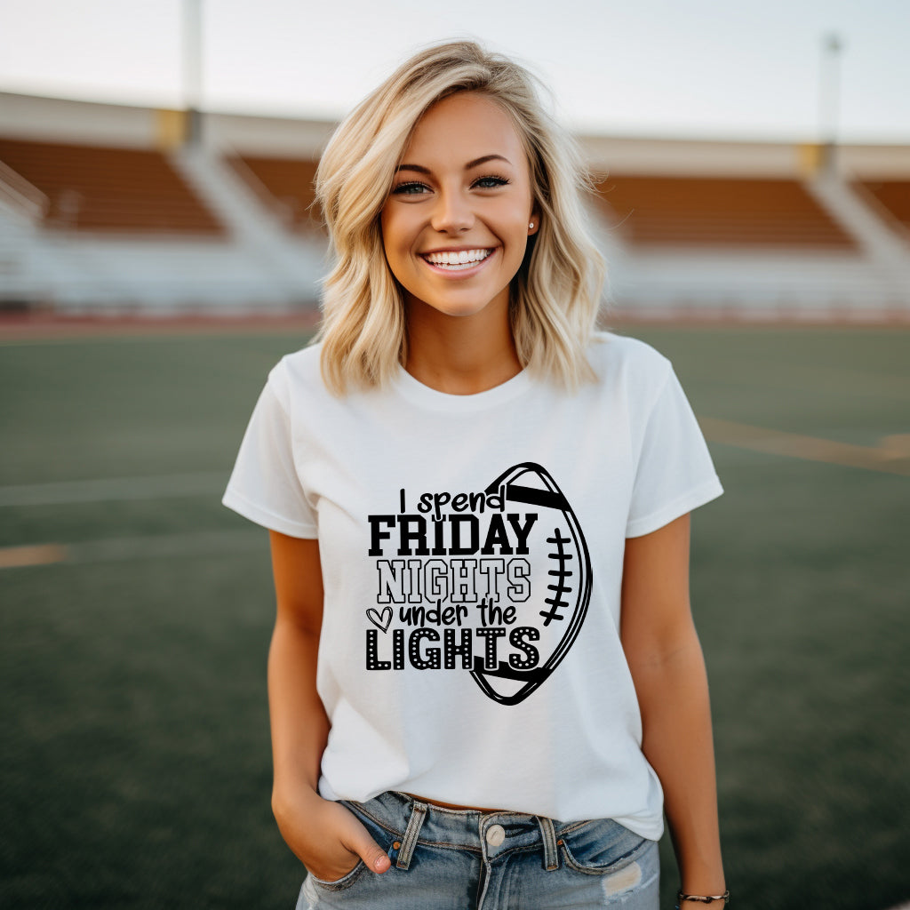 I Spend Friday Nights Under The Lights | Short Sleeve Graphic Tee