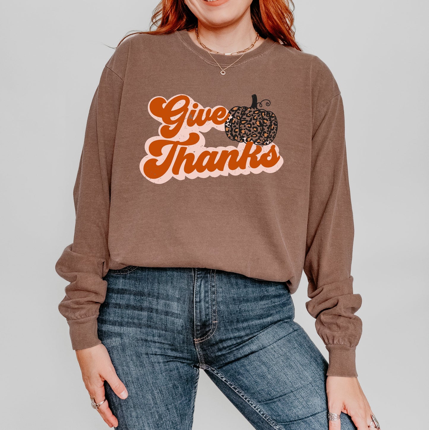 Give Thanks Pumpkin | Garment Dyed Long Sleeve