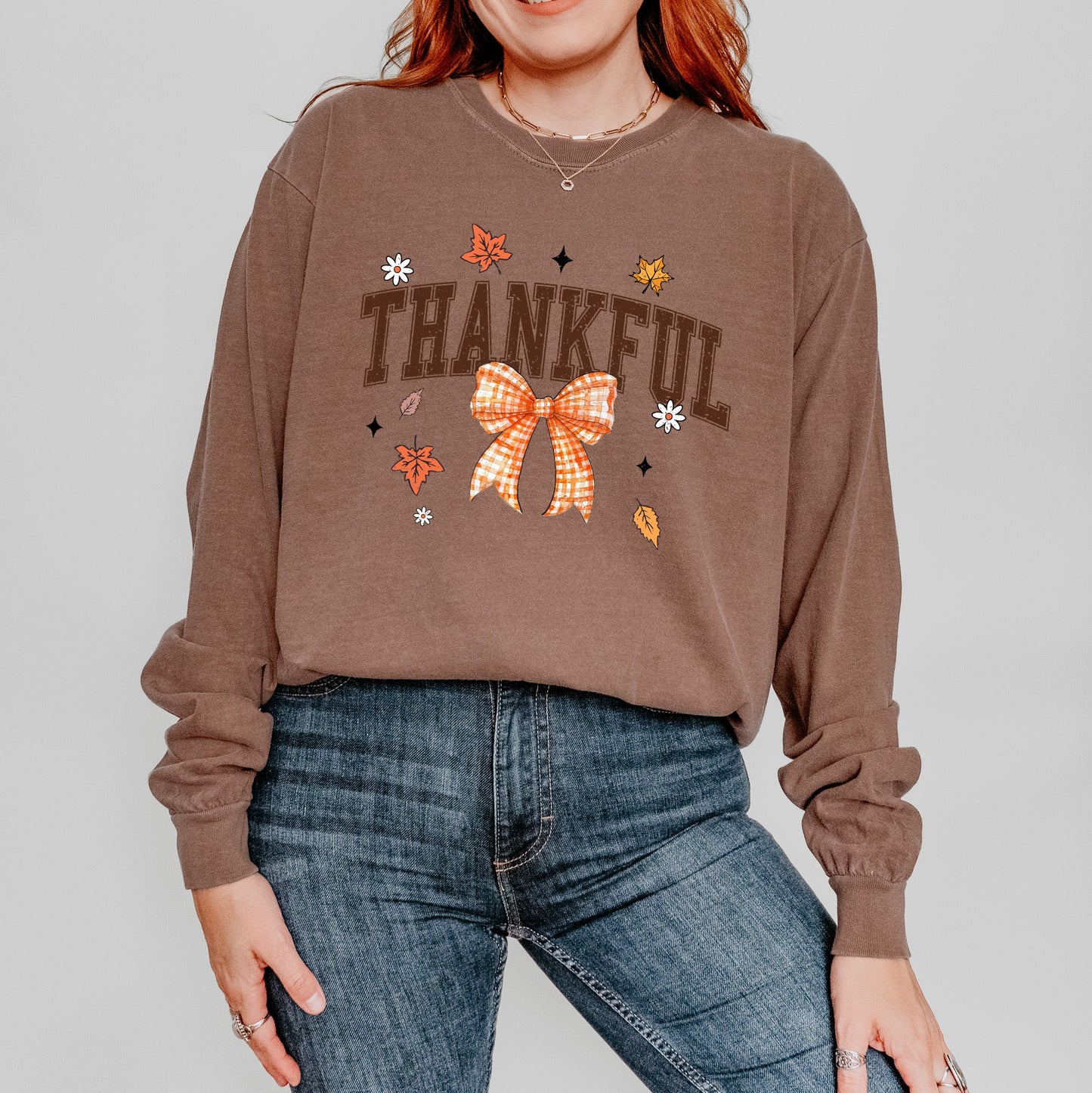 Coquette Thankful | Garment Dyed Long Sleeve