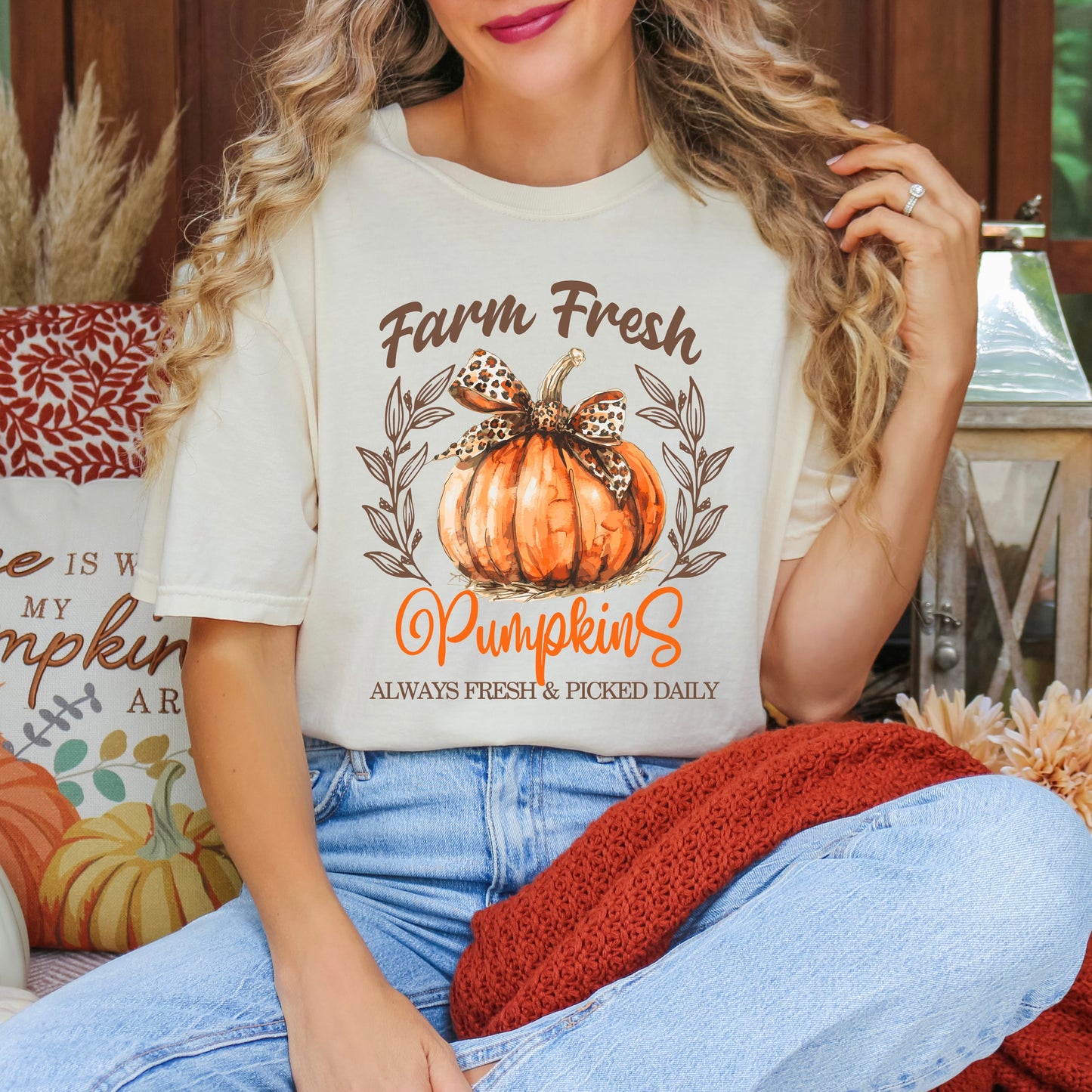 Coquette Farm Fresh Pumpkin | Garment Dyed Tee