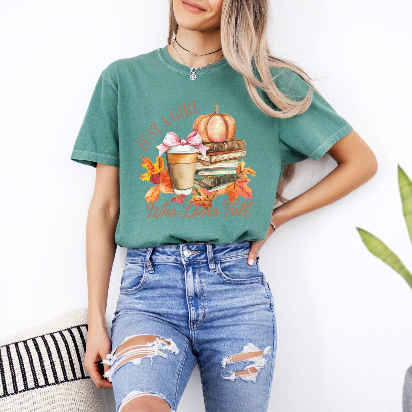 Coquette Girl Who Loves Fall | Garment Dyed Tee