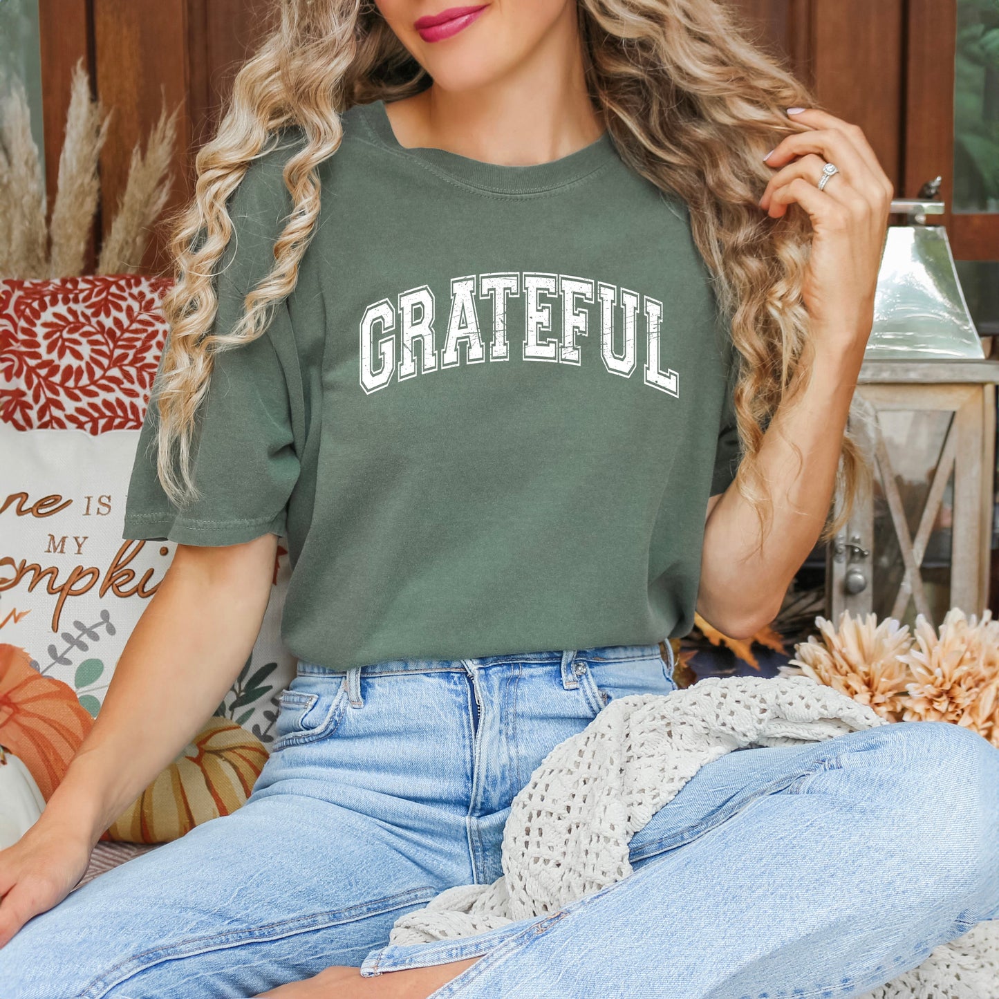 Grateful Varsity | Garment Dyed Tee