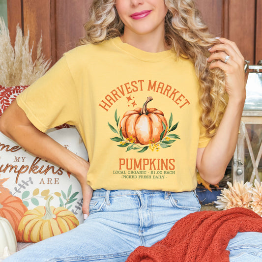 Harvest Market Pumpkin | Garment Dyed Tee