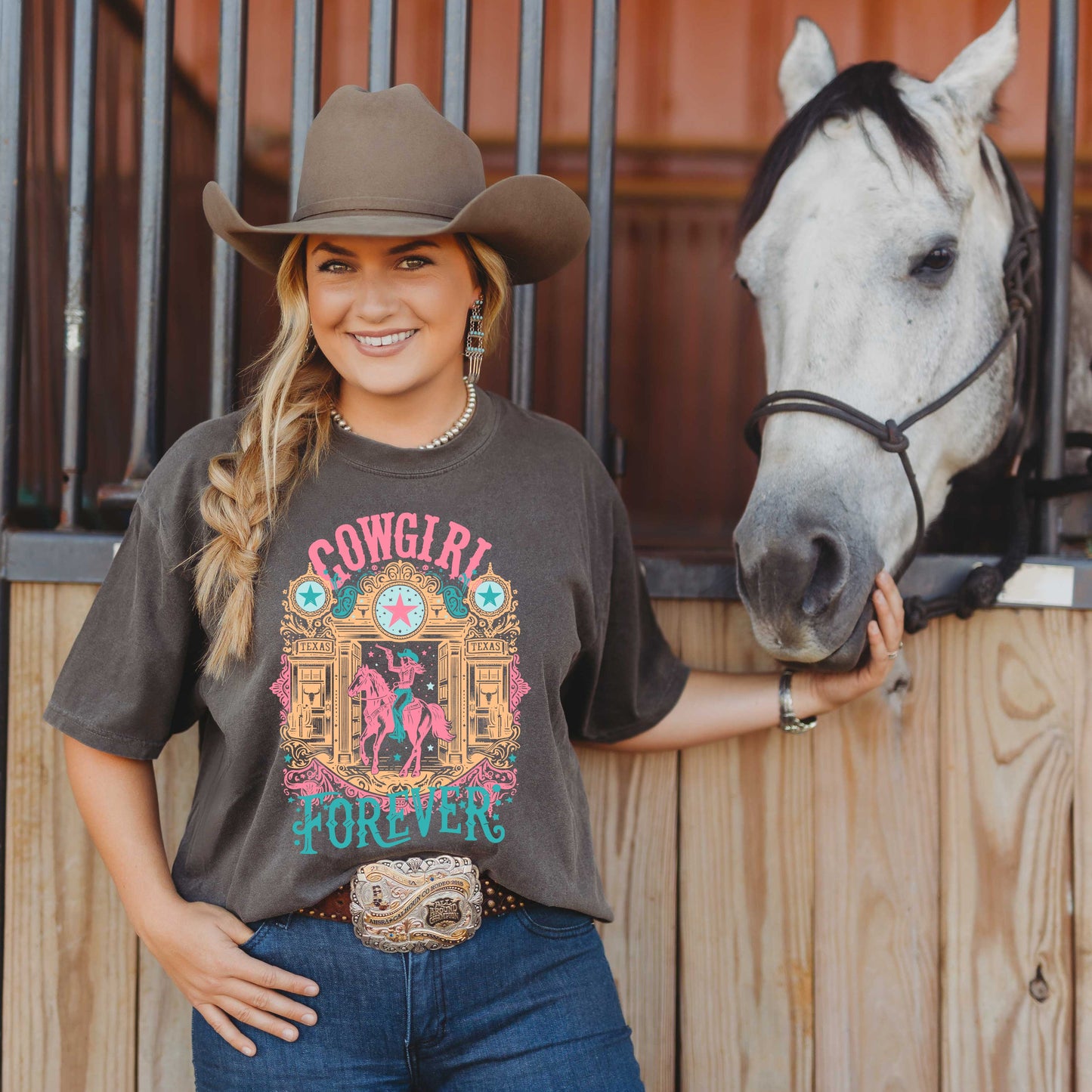 Cowgirl Forever | Garment Dyed Short Sleeve Tee