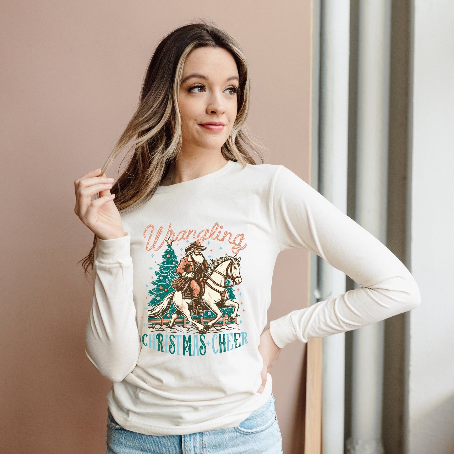 Wrangling Christmas Cheer | Long Sleeve Crew Neck