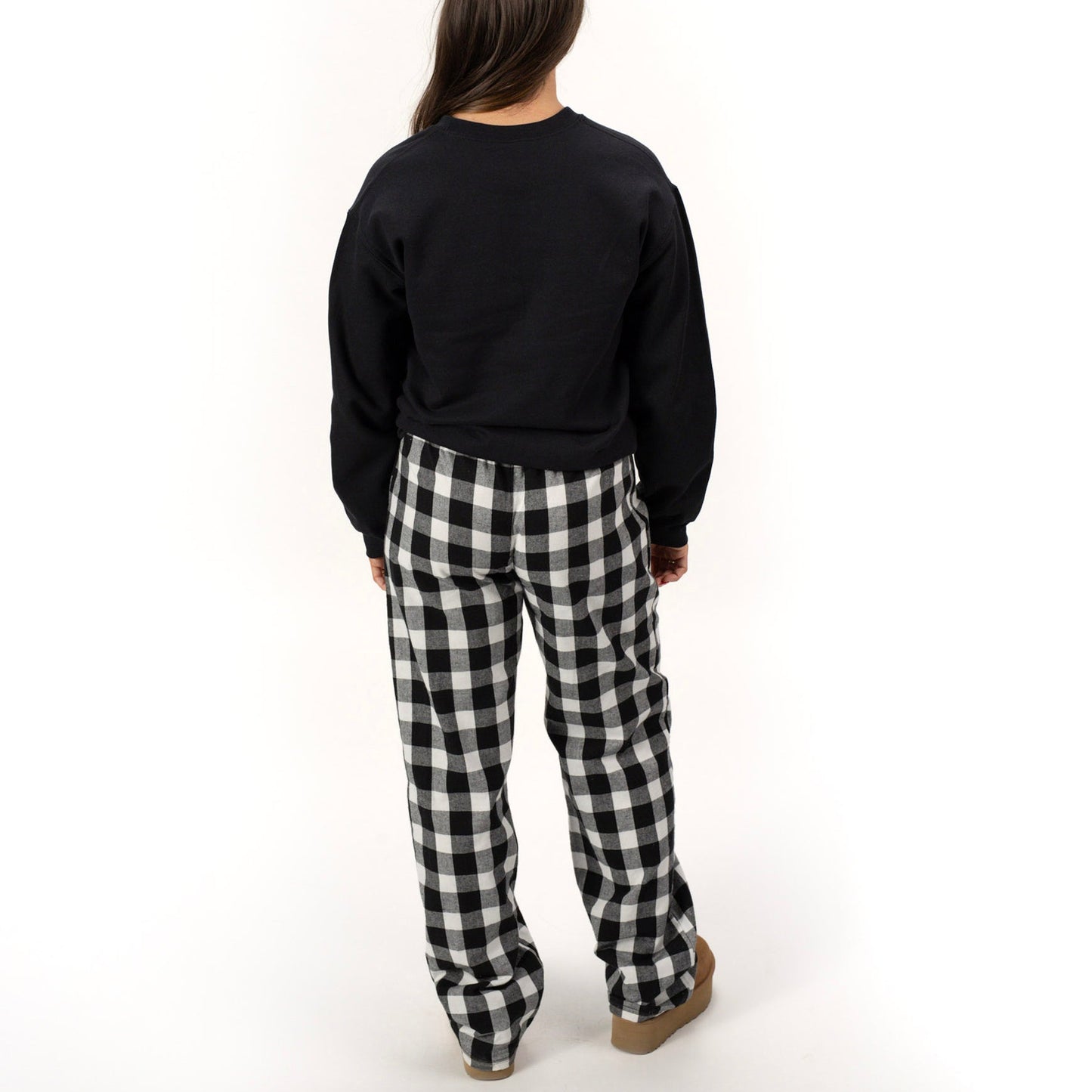 Already Tired Tomorrow | Plaid Pajama Sweatshirt Set
