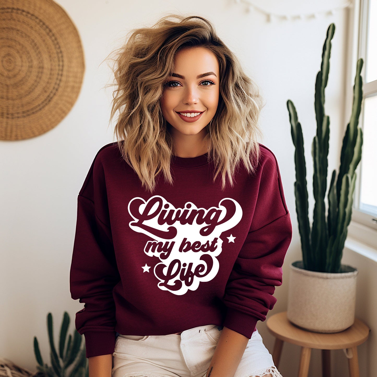 Retro Living My Best Life | Sweatshirt