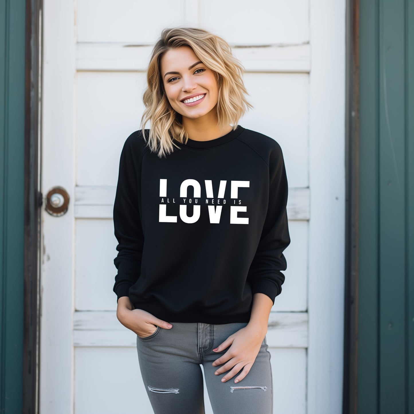 Love Is All You Need Split | Sweatshirt