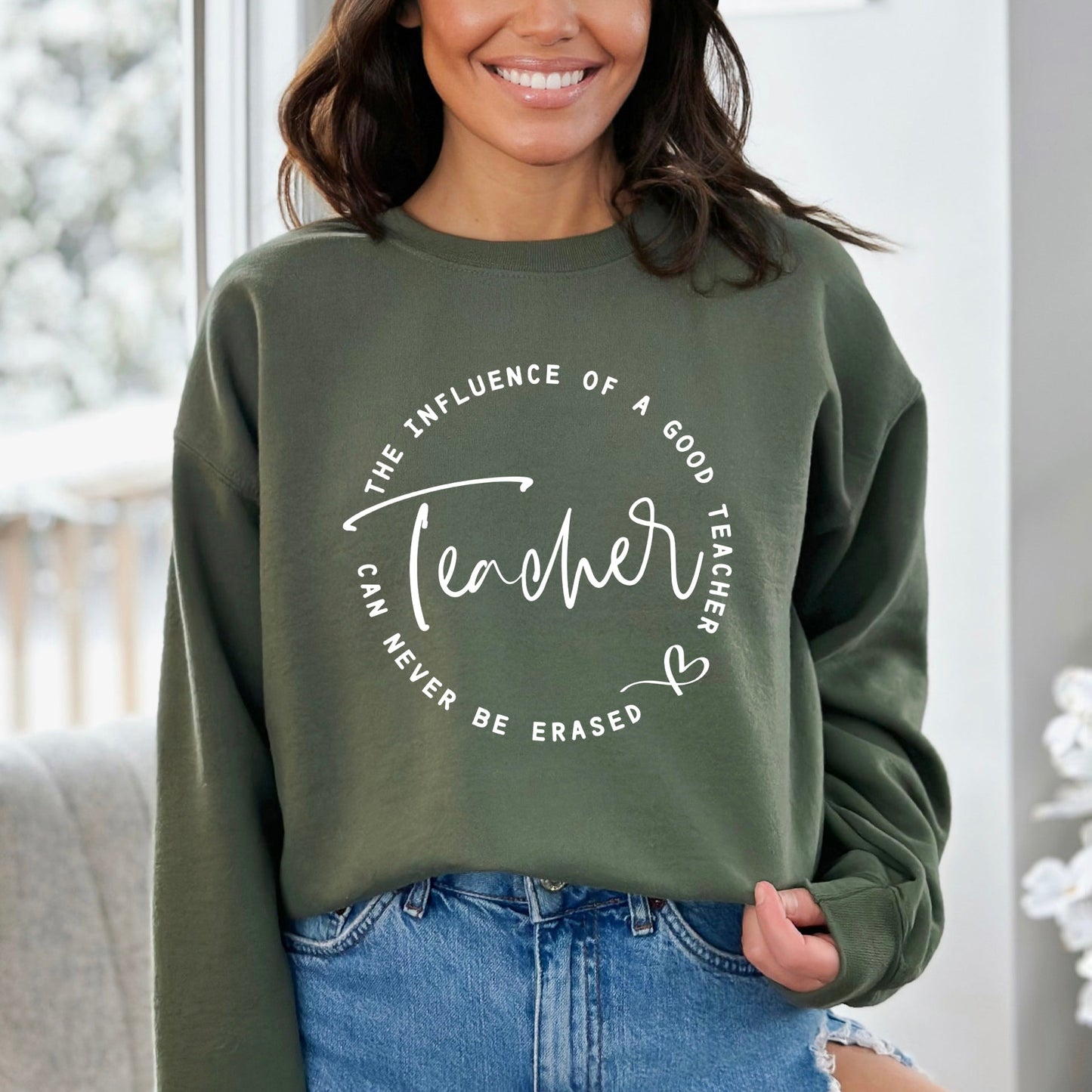 The Influence Of A Good Teacher Circle | Sweatshirt