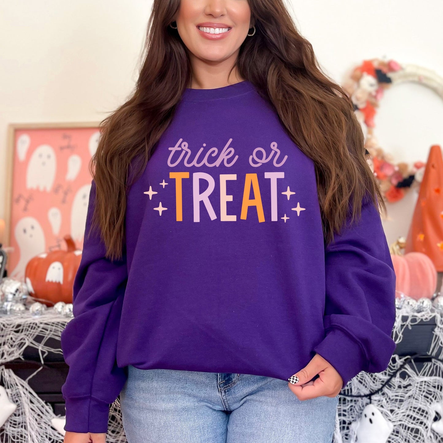 Trick Or Treat Colorful | Sweatshirt