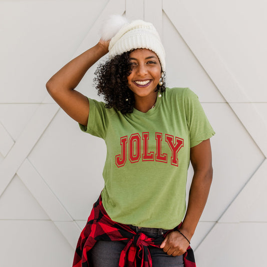 Jolly Varsity Thick Outline | Short Sleeve Crew Neck