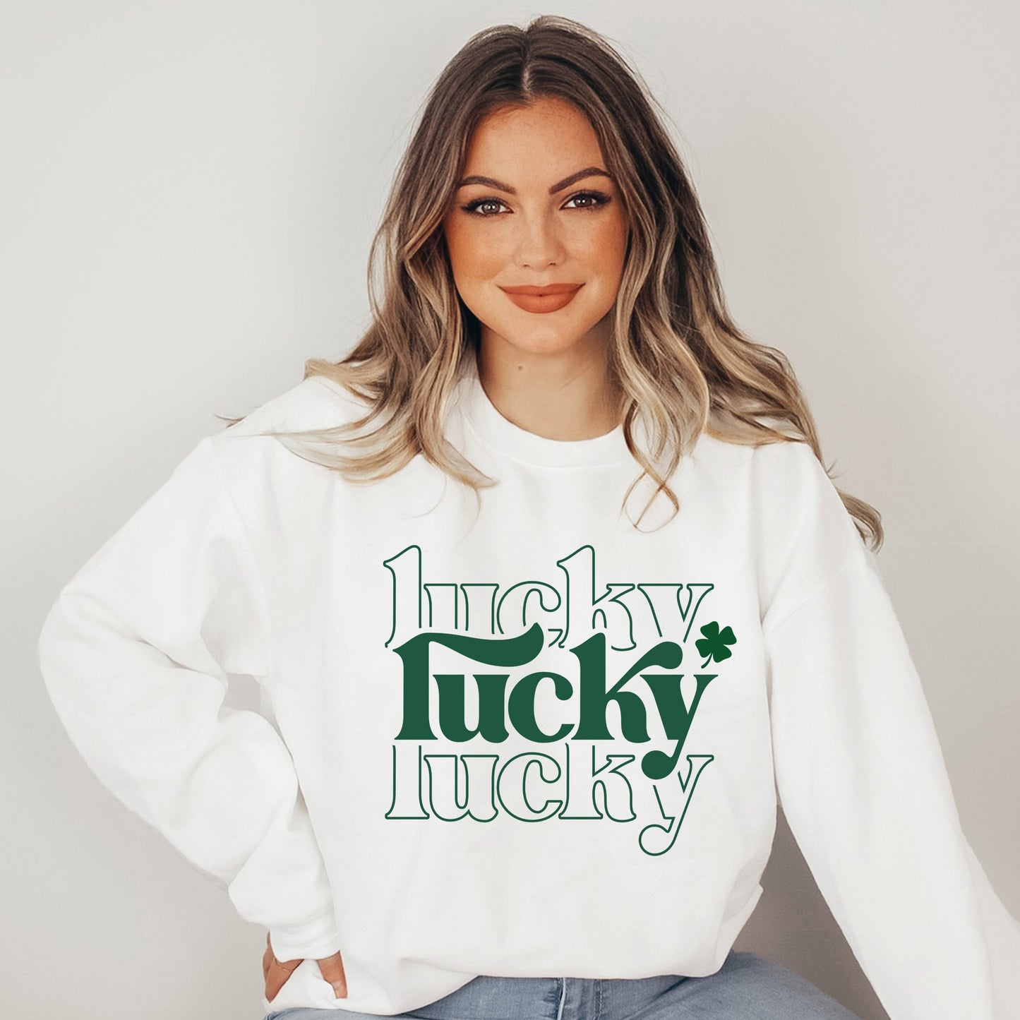 Lucky Clover Stacked | Sweatshirt