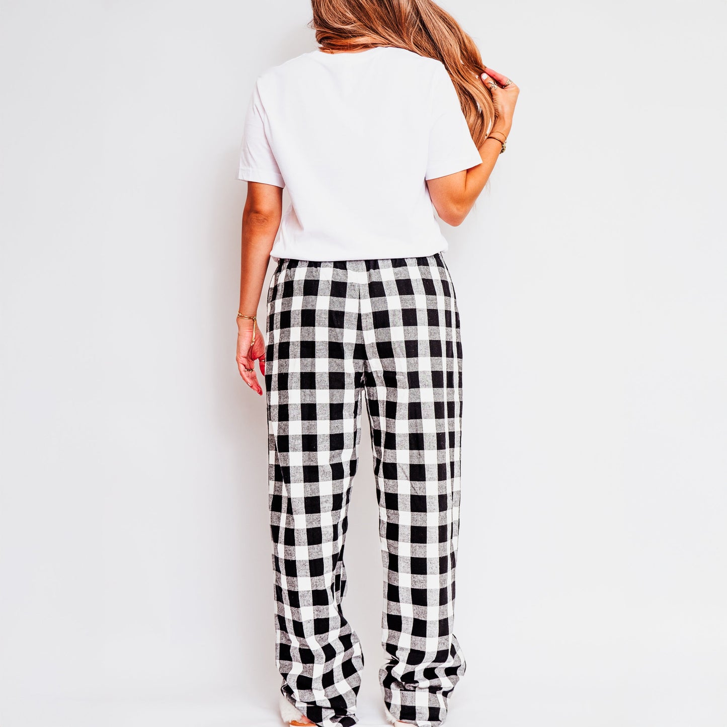 Valentine Leopard Heart | Plaid Pajama Set