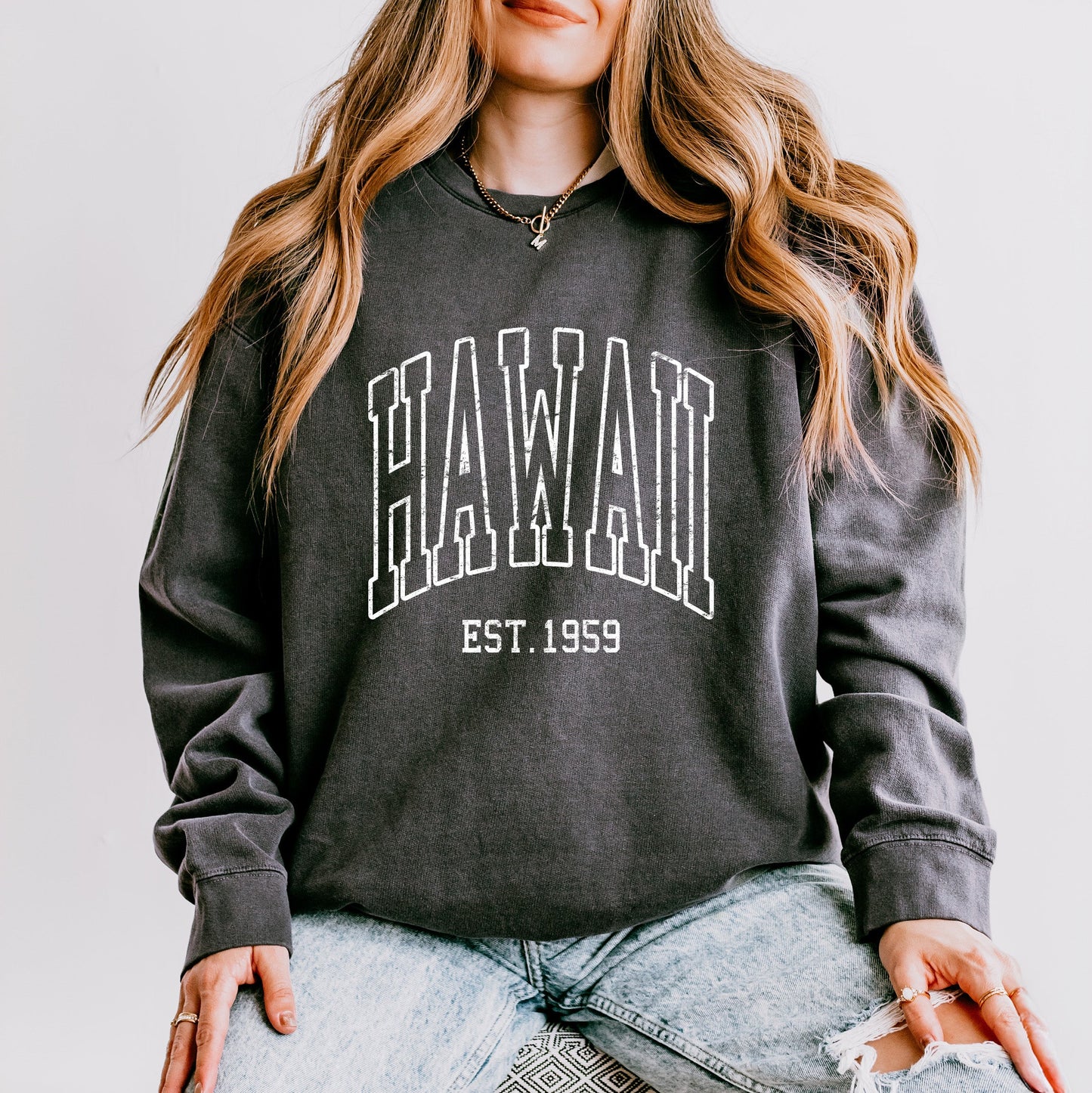 Hawaii Est. 1959 | Lightweight Garment Dyed Sweatshirt