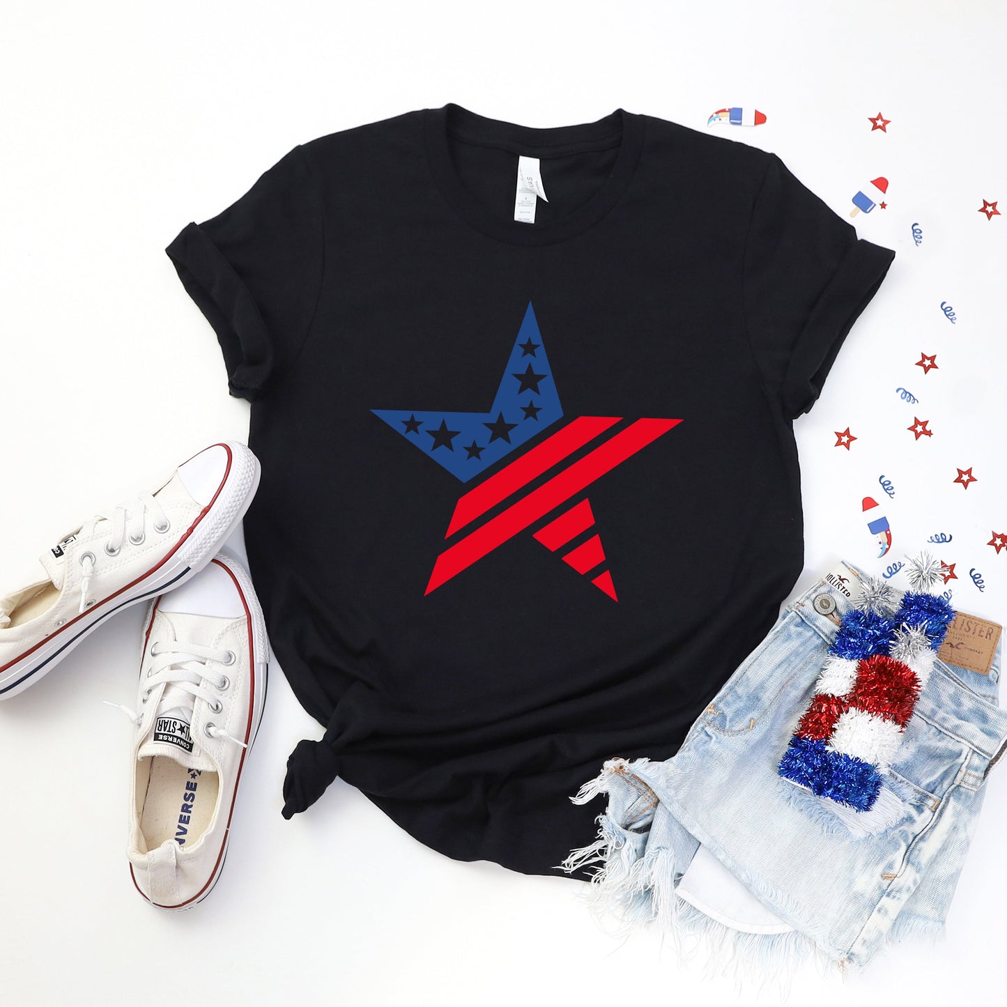 Patriotic Star | Short Sleeve Crew Neck