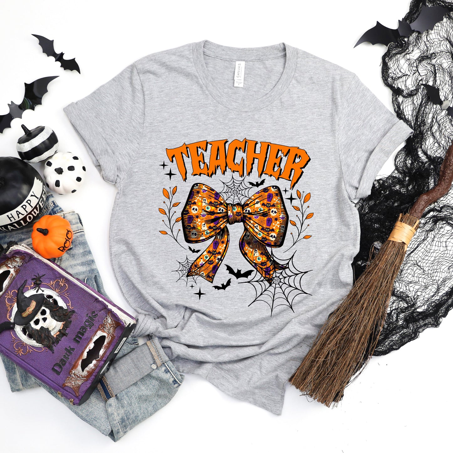 Coquette Halloween Teacher | Short Sleeve Crew Neck