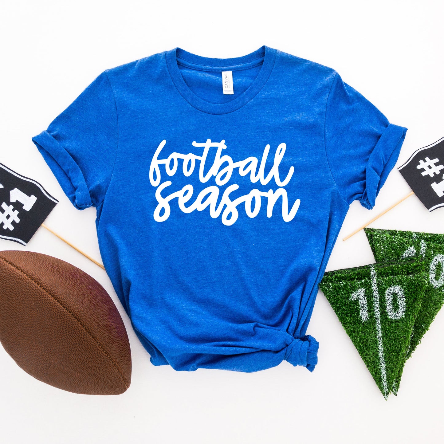 Football Season Cursive | Short Sleeve Graphic Tee