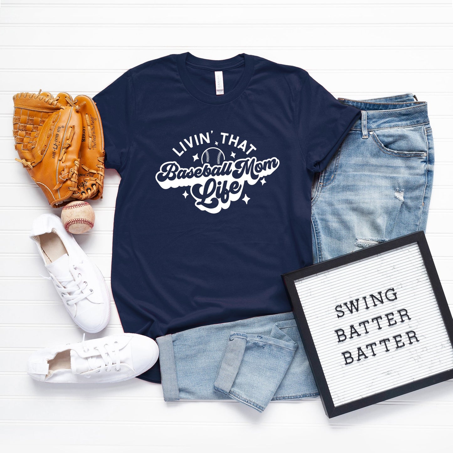 Baseball Mom Life | Short Sleeve Graphic Tee