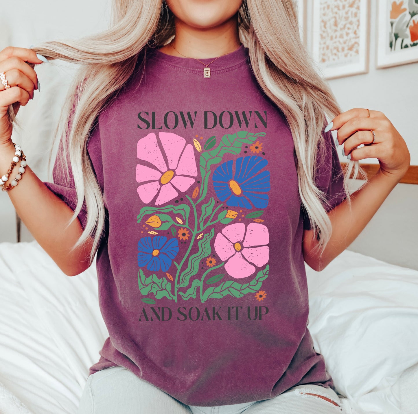 Boho Slow Down | Garment Dyed Short Sleeve Tee