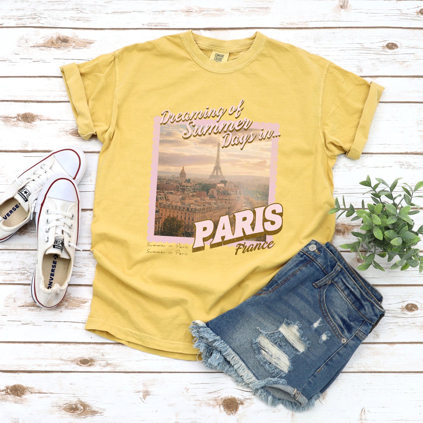 Dreaming Of Paris | Garment Dyed Short Sleeve Tee