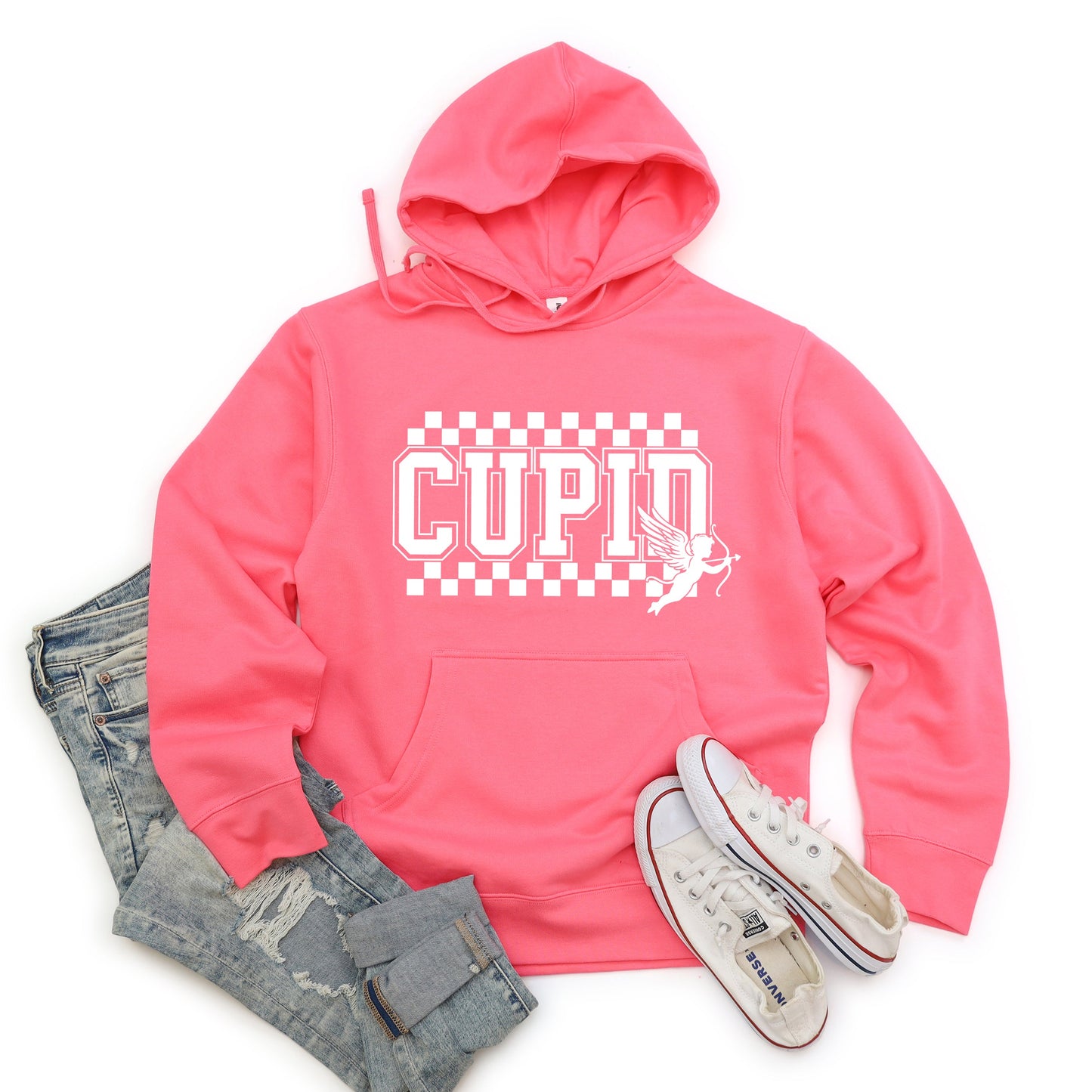 Cupid Varsity Checkered | Hoodie