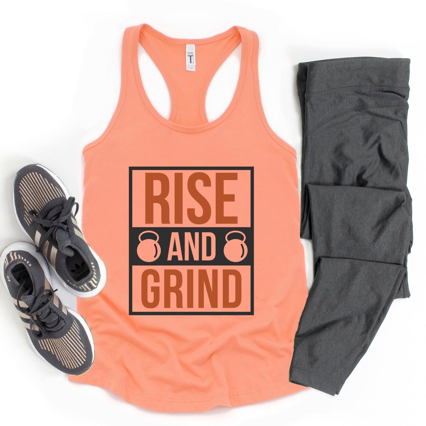 Rise And Grind Kettlebell | Racerback Tank