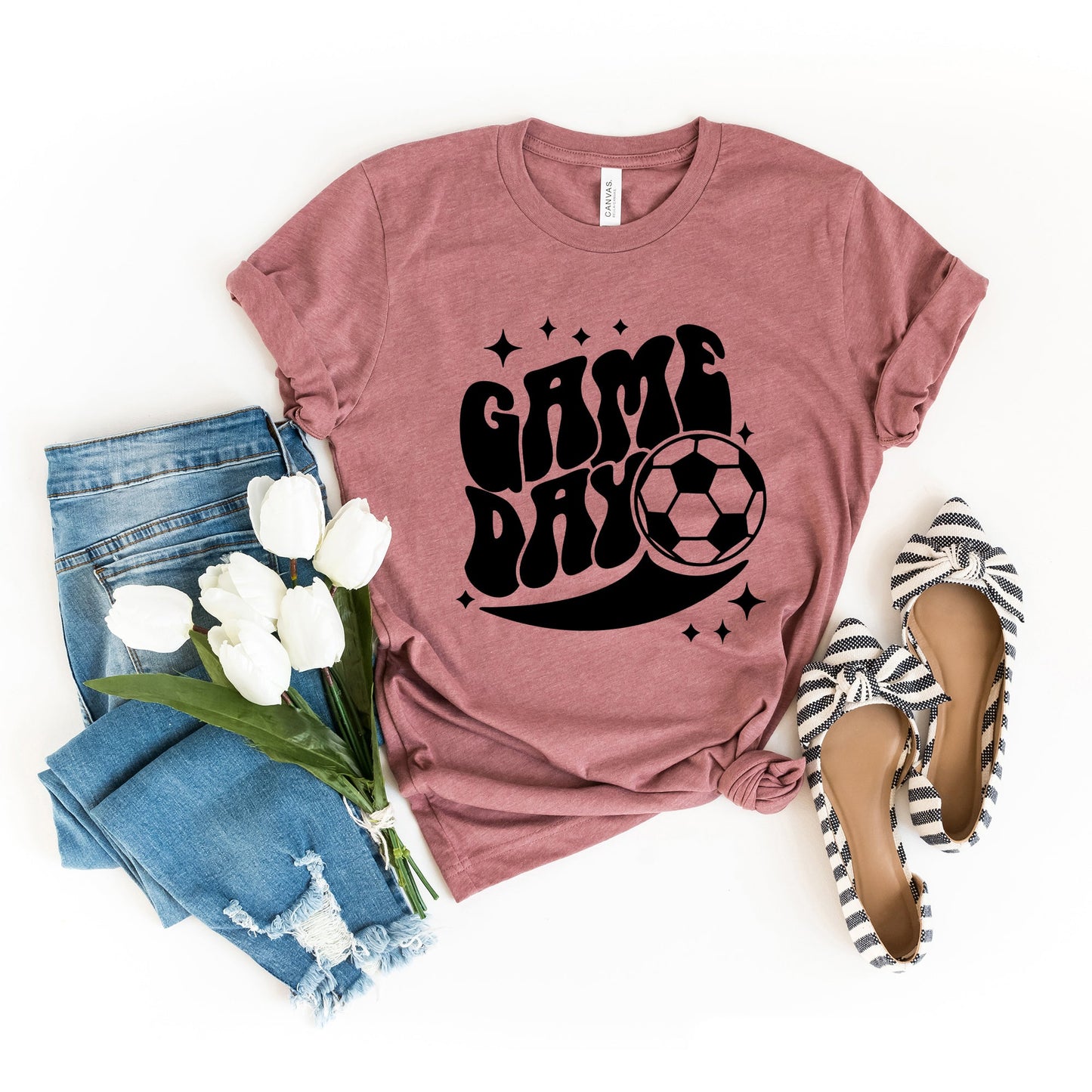 Soccer Game Day Sparkle | Short Sleeve Graphic Tee