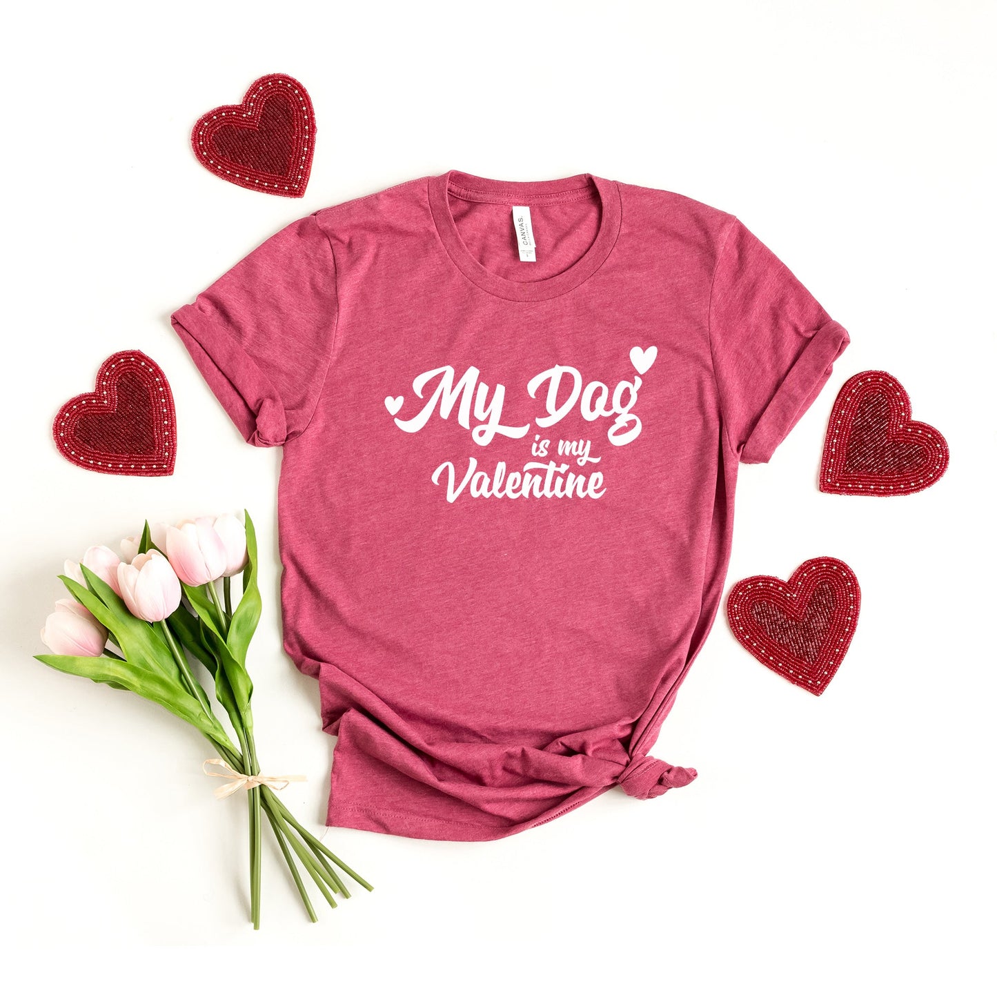 My Dog Is My Valentine | Short Sleeve Graphic Tee